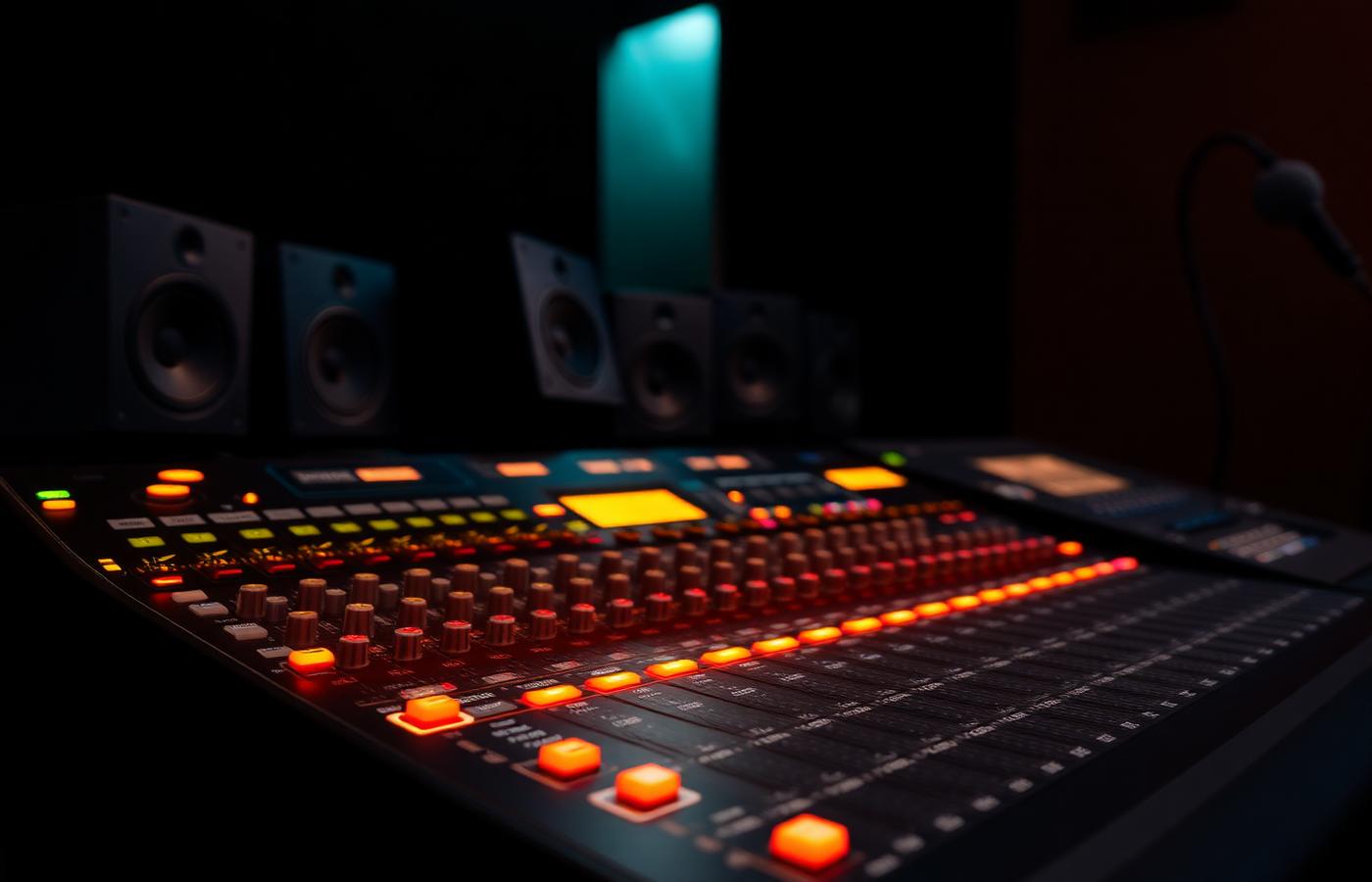 Professional recording studio mixing console